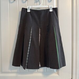 Elevenses By Anthropologie Women’s Pleated Skirt with Surprise Fabrics